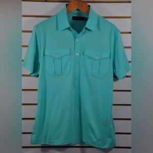 NWT Men's Ralph Lauren Black Label, Cotton Jersey Polo. Size M. $275 Italy Made